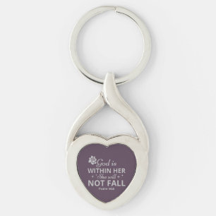 Psalm 46:6 Mother's Day Bible Verse Metal Keychain