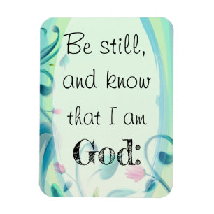 Psalm 46 Be Still And Know Pink Floral Magnet