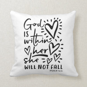 Psalm 46 Bible Verse Throw Pillow