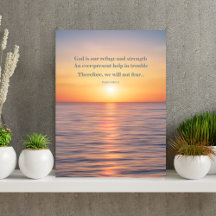 Psalm 46 God is Our Refuge Wall Art Poster