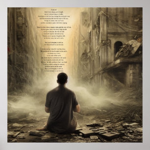 Psalm 46, prayer amidst destruction poster