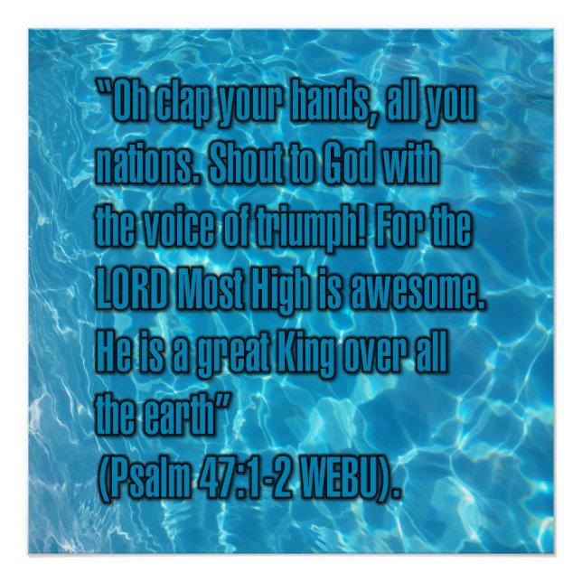 Psalm 47:1-2 WEBU Poster (Front)