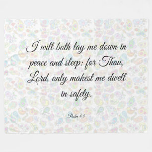 Psalm 4:8 fleece blanket