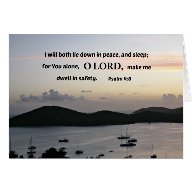 Psalm 4:8 I will both lie down in peace.... (Front Horizontal)