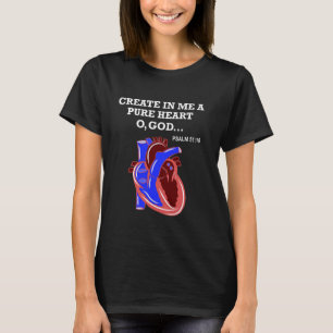 Psalm 5110 Scripture Quote Bible Pure Clean Heart T-Shirt