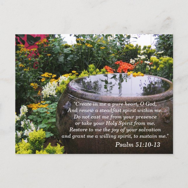 Psalm 51 10-13 Scripture Memory Card (Front)