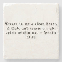 Psalm 51:10 Gift Coaster