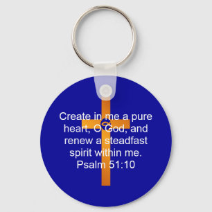 Psalm 51:10 key ring