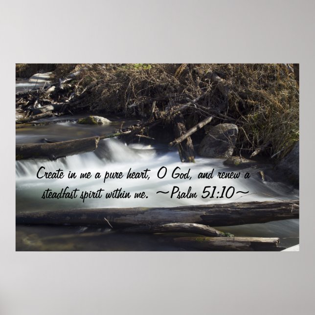 Psalm 51:10 Poster (Front)