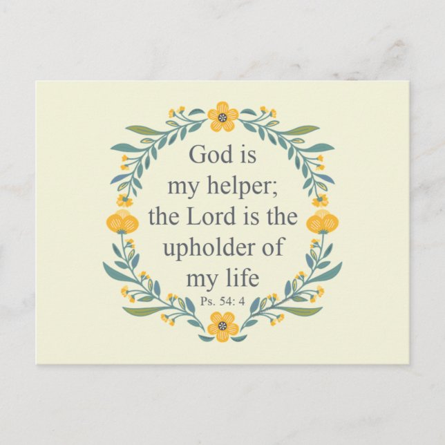 Psalm 54:4 postcard (Front)