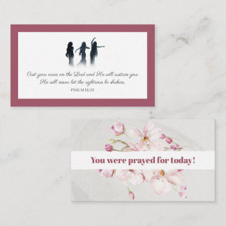 Psalm 55:22 You were prayed for Scripture Card
