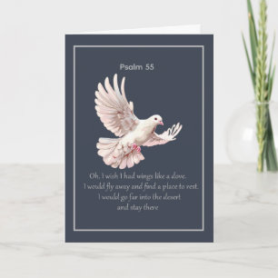 Psalm 55 Introvert Christian Quote Fly Away Card