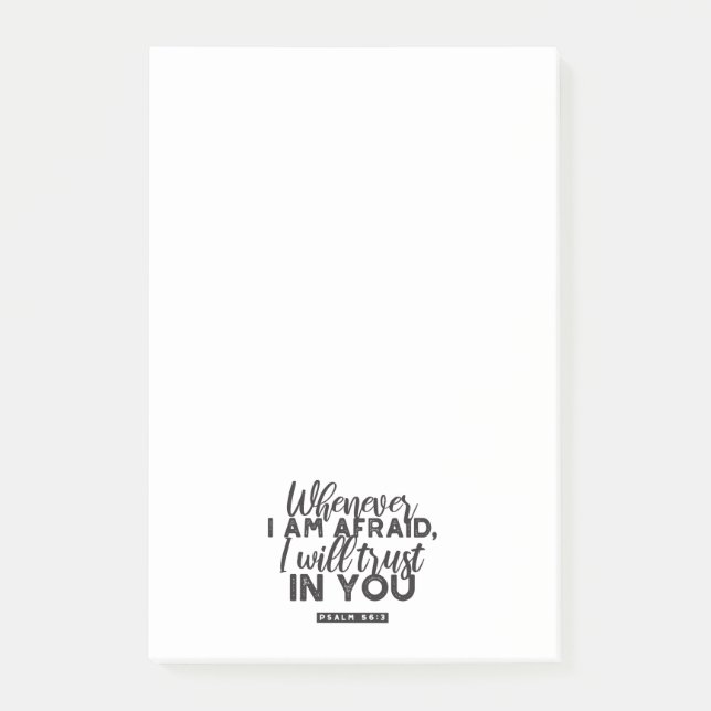 Psalm 56:3 Bible Verse Art "I Will Trust in You" Post-it Notes (Front)