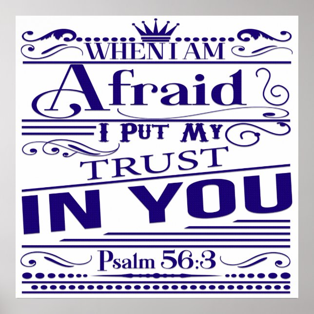 Psalm 56:3 Bible Verse Poster (Front)