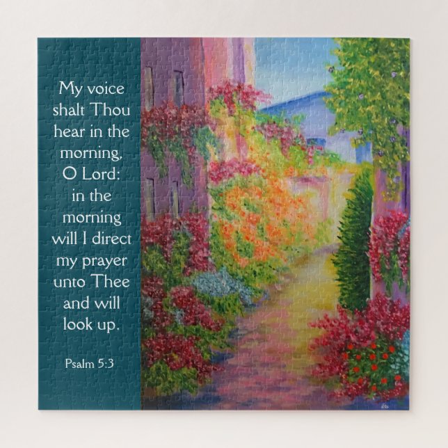 Psalm 5:3 jigsaw puzzle (Vertical)