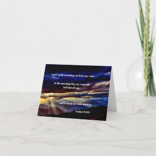 Psalm 5 Calming Bible Verse Note Card