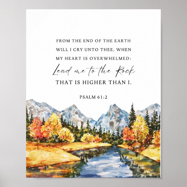 Psalm 61:2 When my heart is overwhelmed Poster (Front)