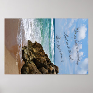 Psalms 61:2When Your Heart Is OverwhelmedPoster InspirationalScripture