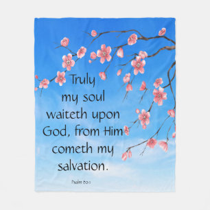 Psalm 62:1  fleece blanket