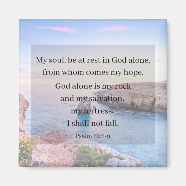 Psalm 62:6 2" magnet (Front)