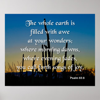 Psalm 65:8 Songs of Joy Poster