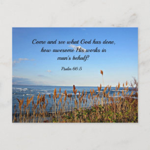 Psalm 66:5 Come and see what God has done.... Postcard