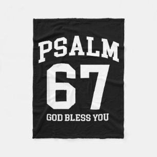 Psalm 67 Christian 6 7 Six Seven Jesus Funny Meme Fleece Blanket