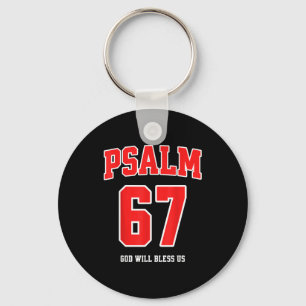 Psalm 67 God Will Bless Us Varsity Number 67 Key Ring