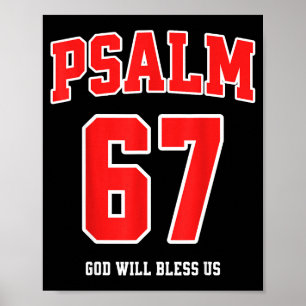 Psalm 67 God Will Bless Us Varsity Number 67 Poster