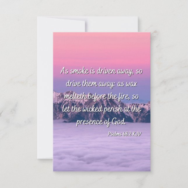 Psalm 68:2 KJV Bible Verse Flat Greeting Card (Front)