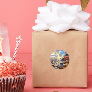 Psalm 68 classic round sticker