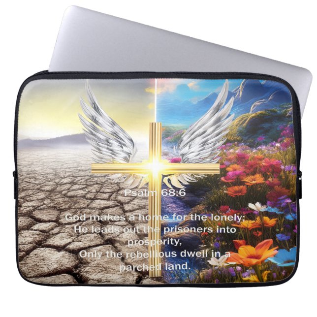 Psalm 68 laptop sleeve (Front)