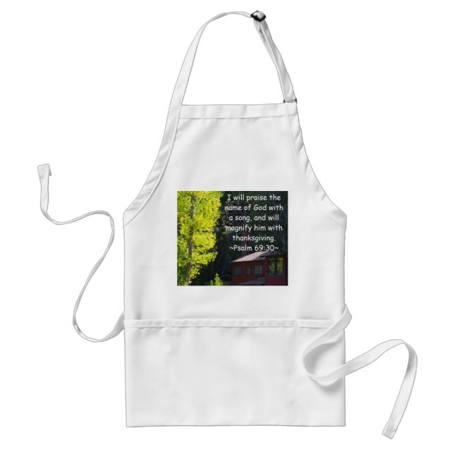 Psalm 69:30 standard apron (Front)