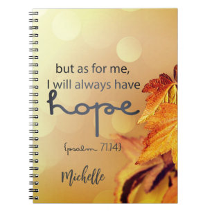 Psalm 71:14 I will always have HOPE Personalised Notebook