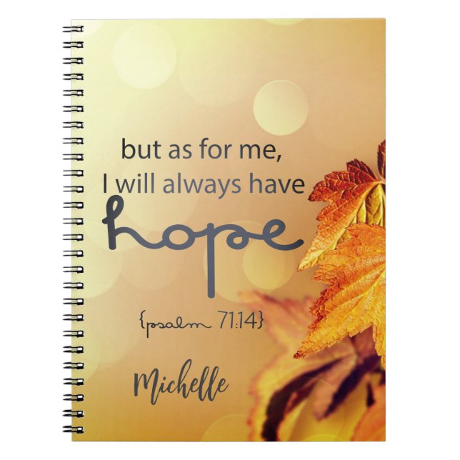 Psalm 71:14 I will always have HOPE Personalised Notebook (Front)