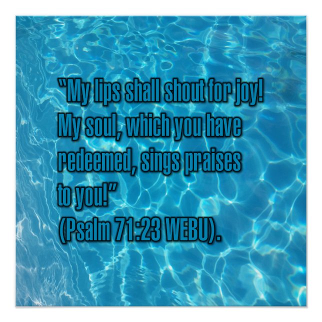 Psalm 71:23 WEBU Poster (Front)