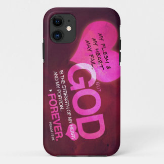 Psalm 73:26 - Pink (iPhone 5) iPhone 11 Case
