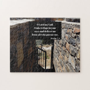 Psalm 7:1 God Is My Refuge Bible Verse Jigsaw Puzzle