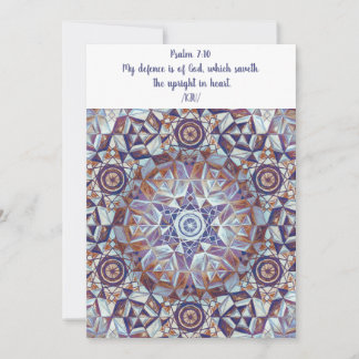 Psalm 7 and Star - Shield Invitation