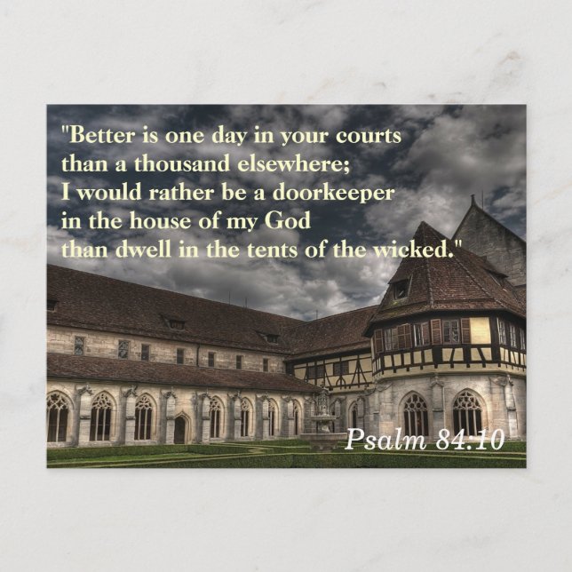 Psalm 84:10 Scripture Memory Card (Front)
