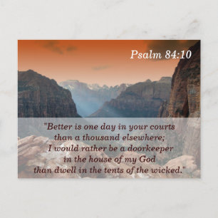 Psalm 84:10 Scripture Memory Card