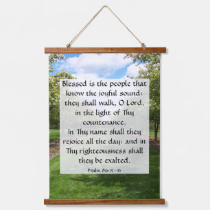 Psalm 89:15-16 hanging tapestry
