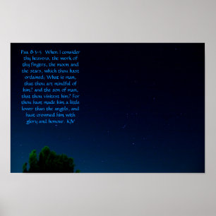 Psalm 8:3- 5 poster