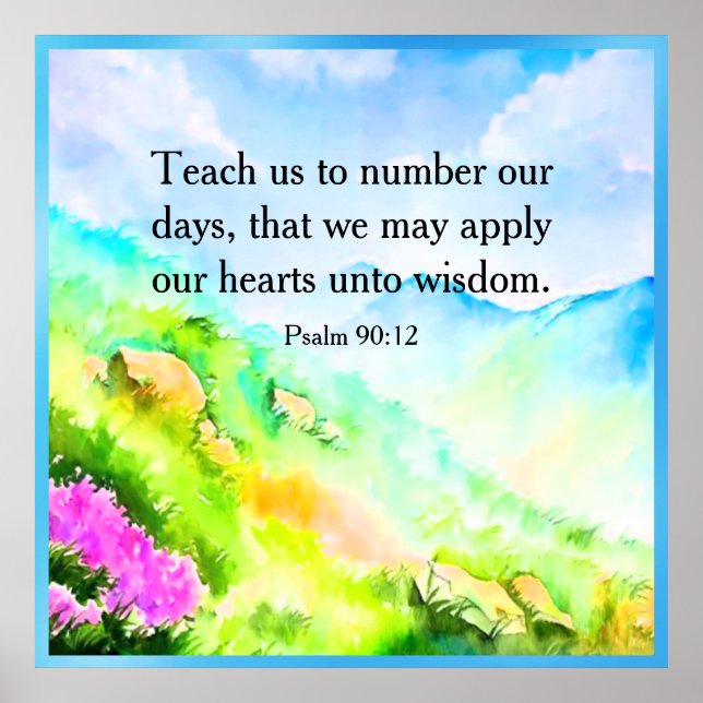 Psalm 90:12  poster (Front)