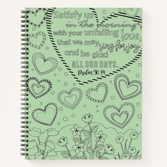 Psalm 90:14 notebook (Front)