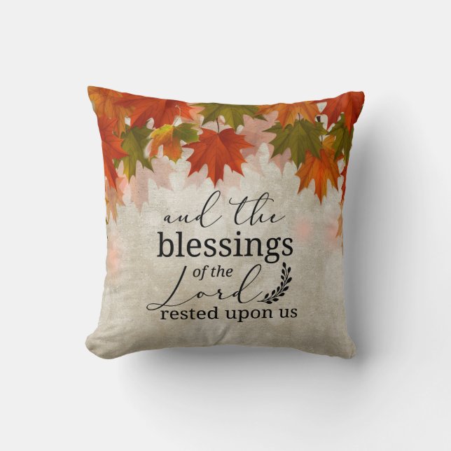 PSALM 90:17 Blessings of the Lord Rested Upon Us Cushion (Front)