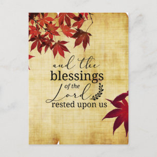 PSALM 90:17 Blessings of the Lord Rested Upon Us Postcard