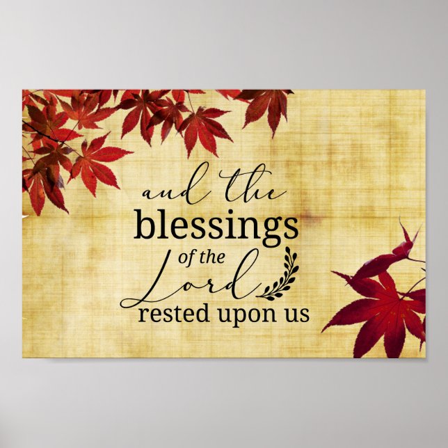 PSALM 90:17 Blessings of the Lord Rested Upon Us Poster (Front)
