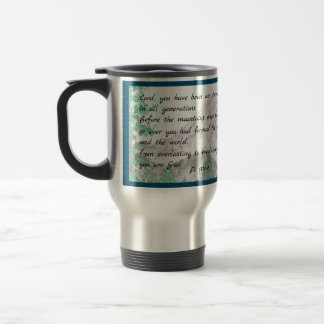 Psalm 90 Watercolor Mountain Travel Mug