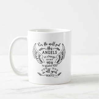 Psalm 91:11 Bible Scripture Verse Angels Guard Coffee Mug